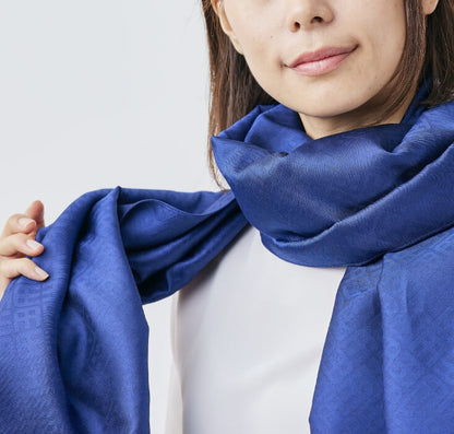 Ai+ Japan Blue Koishimaru Nishijin-ori Shawl